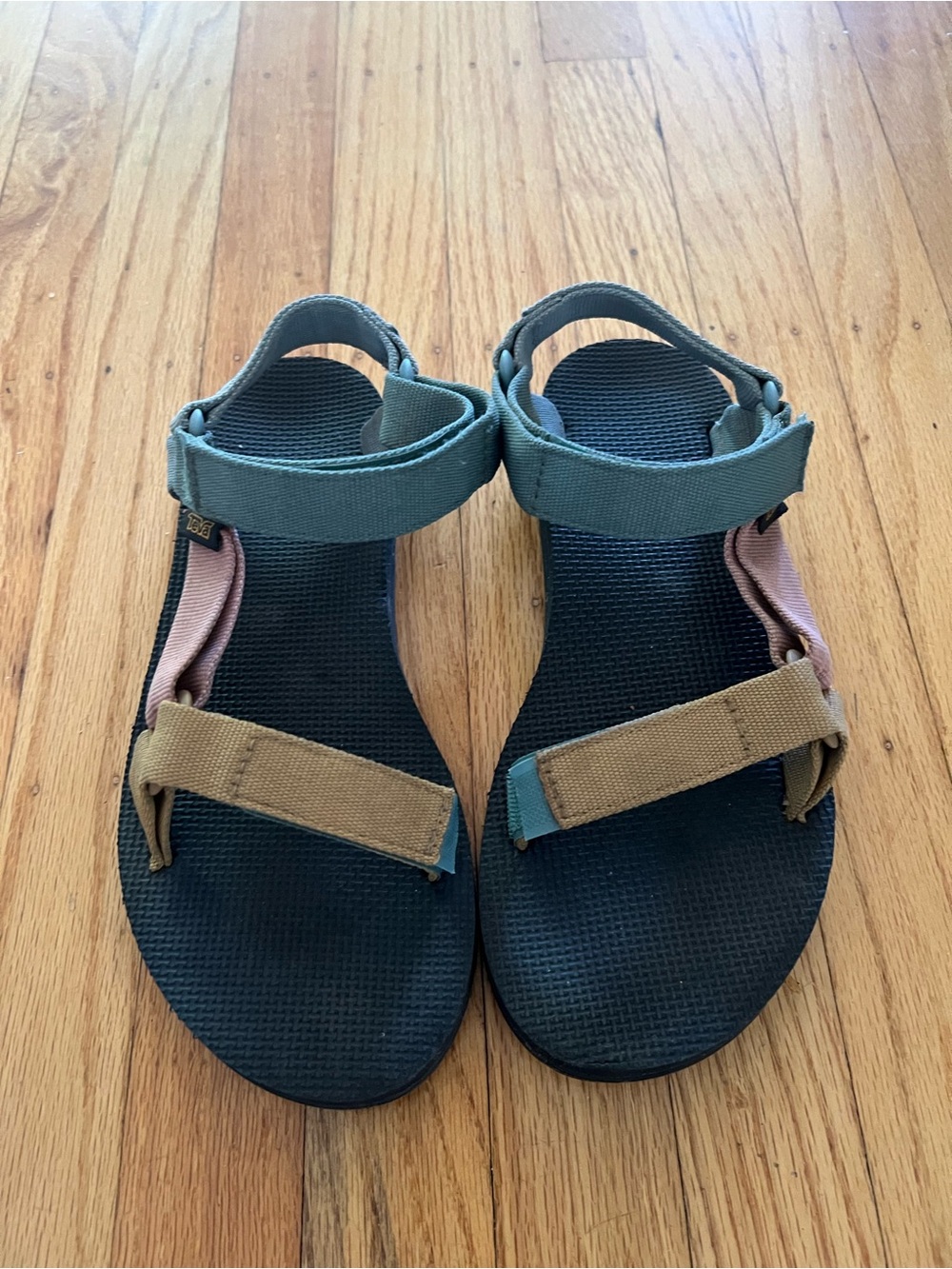 Teva Multicolor Strapped Outdoor Sandals - Green, Tan, Pink